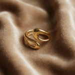 Double Wave Curve Ring