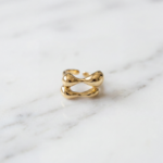 Double Bone Curve Ring