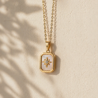 North Star Mother-of-Pearl Pendant Necklace