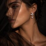 Gold Butterfly Pearl Drop Earrings (Classic)