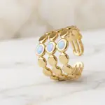 Opal Triple Band Stacker Ring