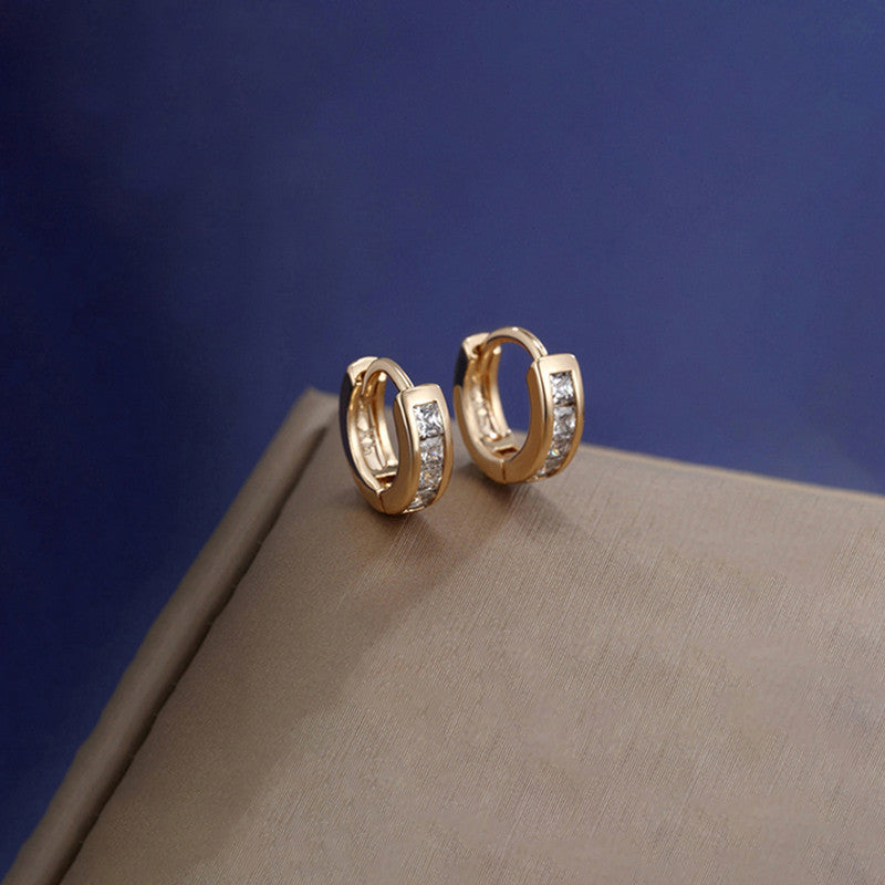 Xuping Jewelry AD Studded Hoop Earrings