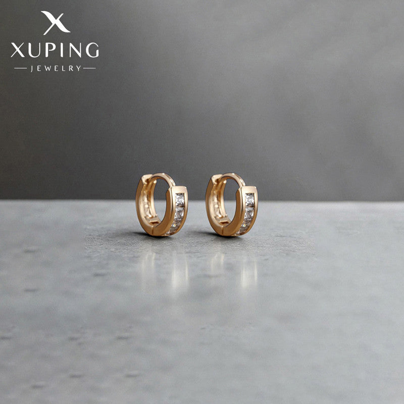 Xuping Jewelry AD Studded Hoop Earrings