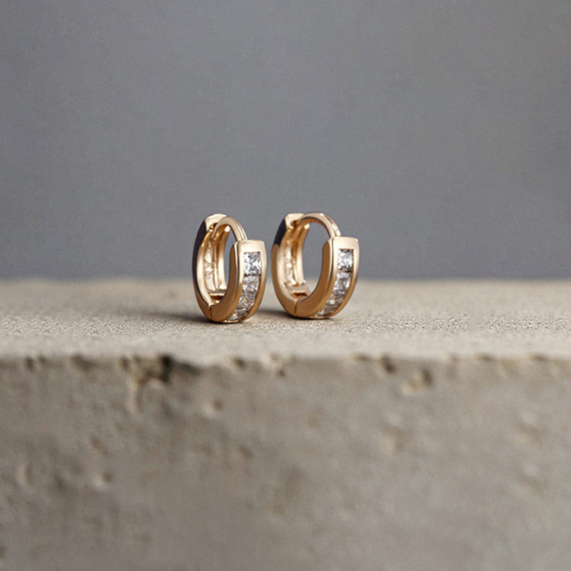 Xuping Jewelry AD Studded Hoop Earrings