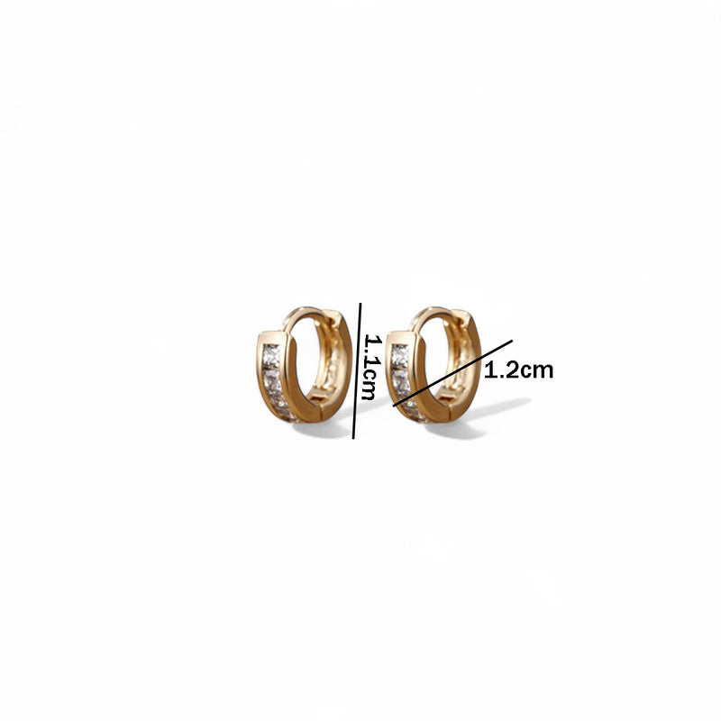 Xuping Jewelry AD Studded Hoop Earrings